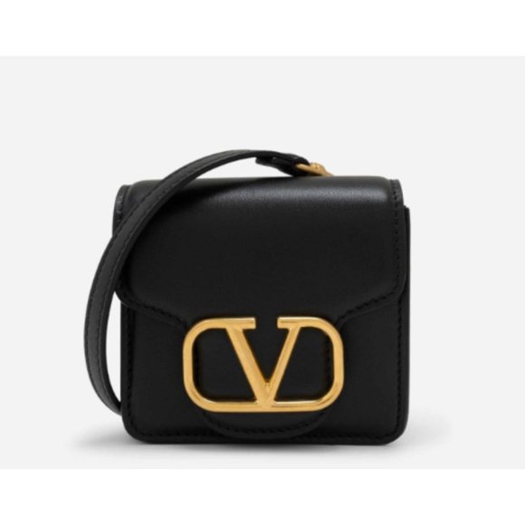 Valentino Garavani Handbags - ❌SOLD❌Valentino Garavani Mini Square Bag Black Calfskin Leather Signature VLogo